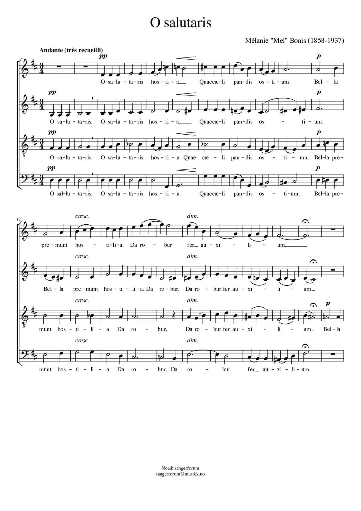 O Salutaris - Page 1