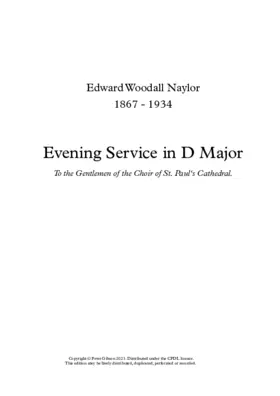 Evening Service in D Major