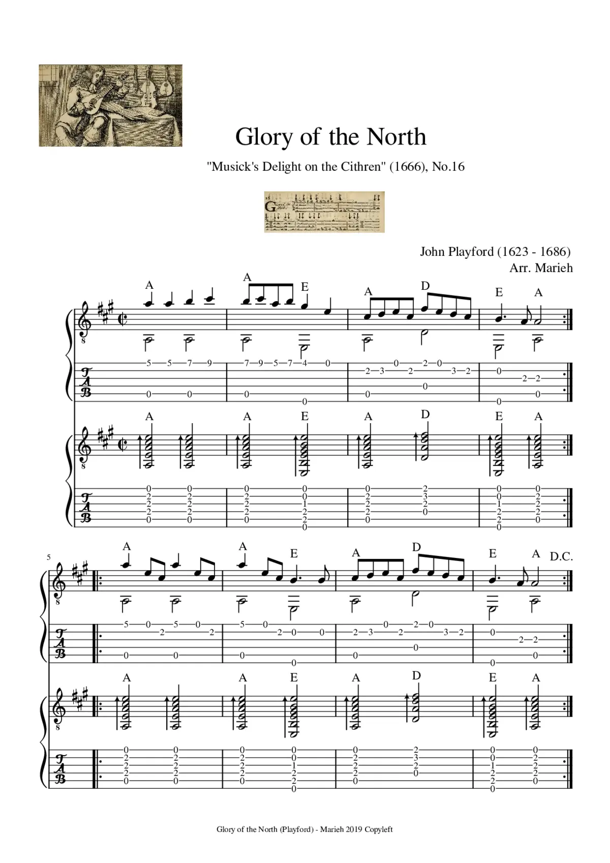 Musick's Delight on the Cithren - Page 1