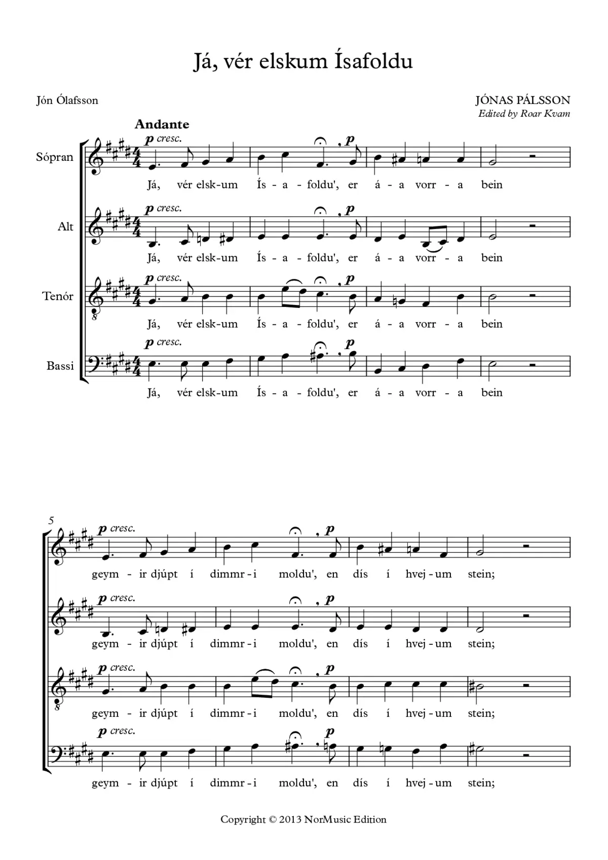 Já, vér elskum Ísafoldu - Page 1