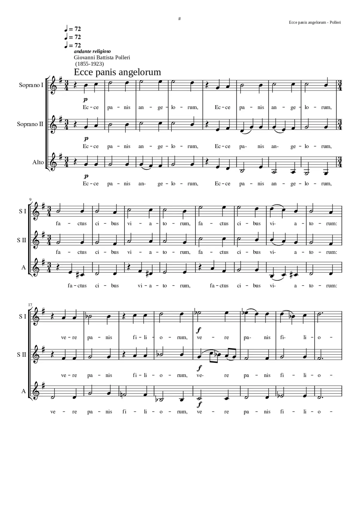 Ecce panis angelorum - Page 1