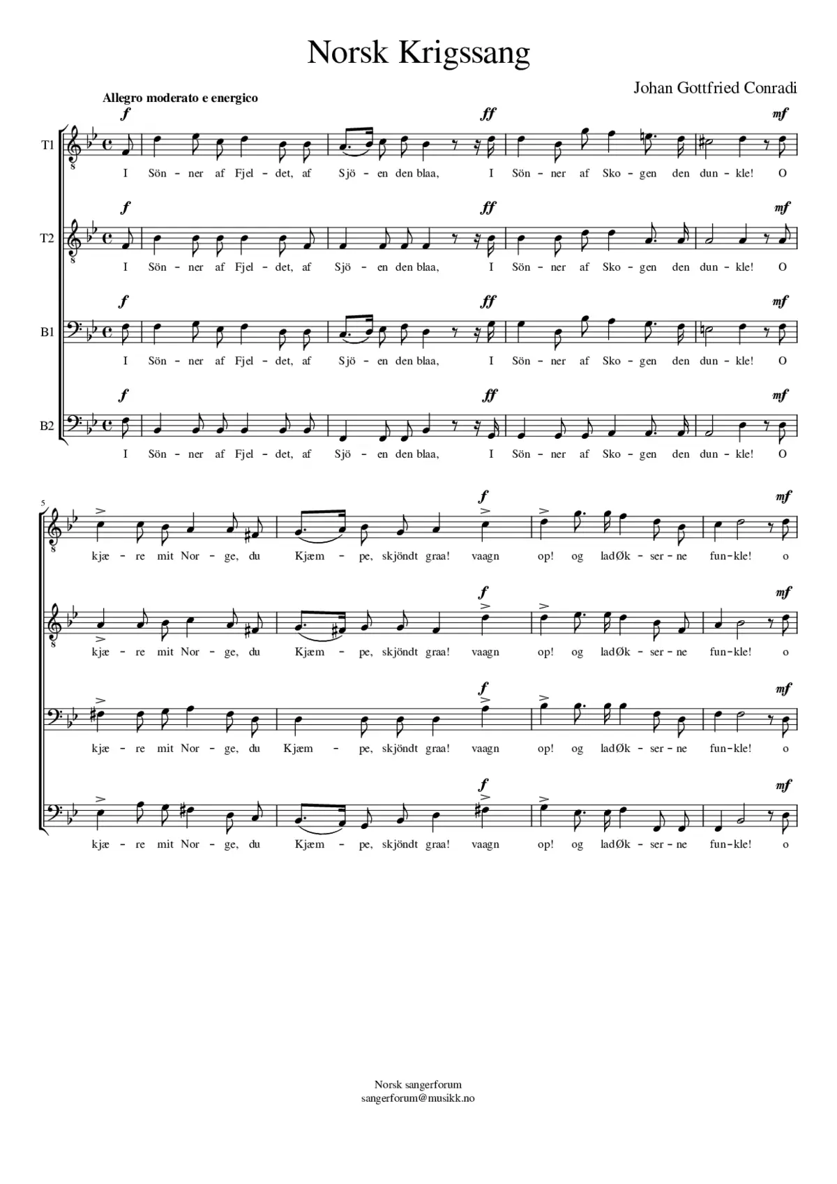 Norsk Krigssang - Page 1
