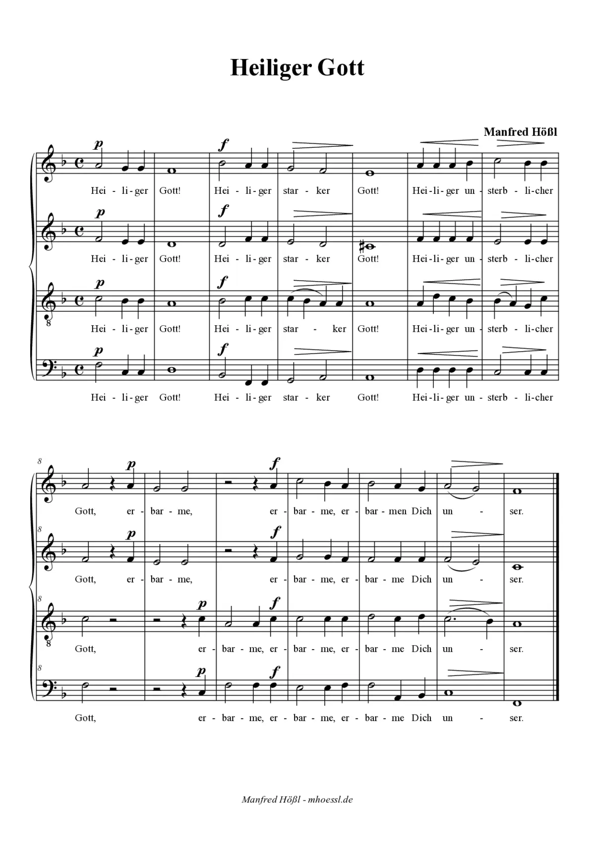 2 Karfreitagsgesänge - Page 1