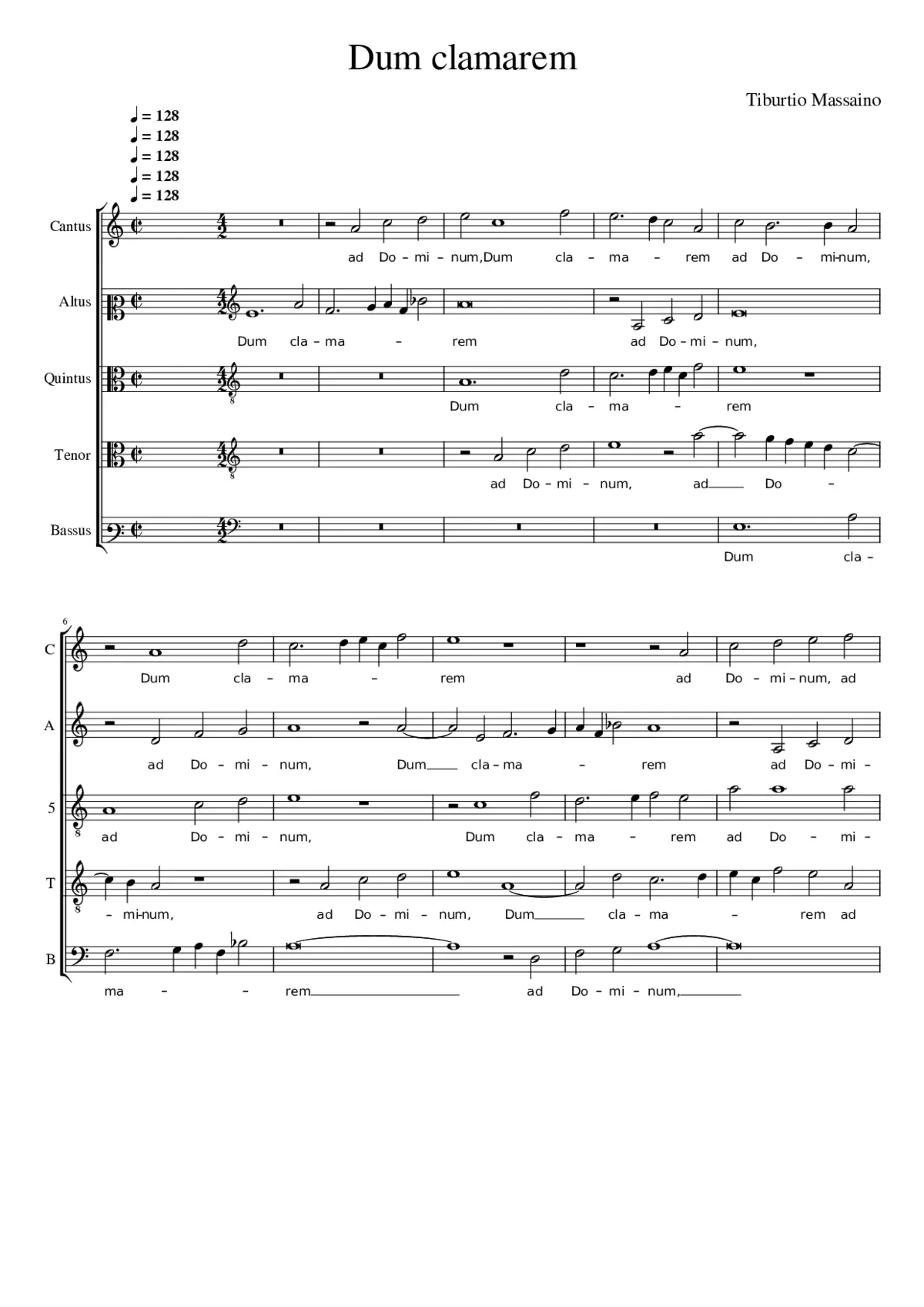 Dum clamarem - Page 1