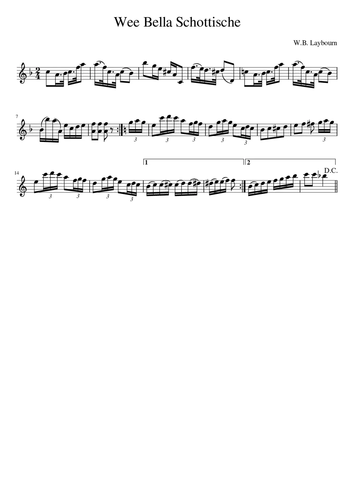 Wee Bella Schottische - Page 1