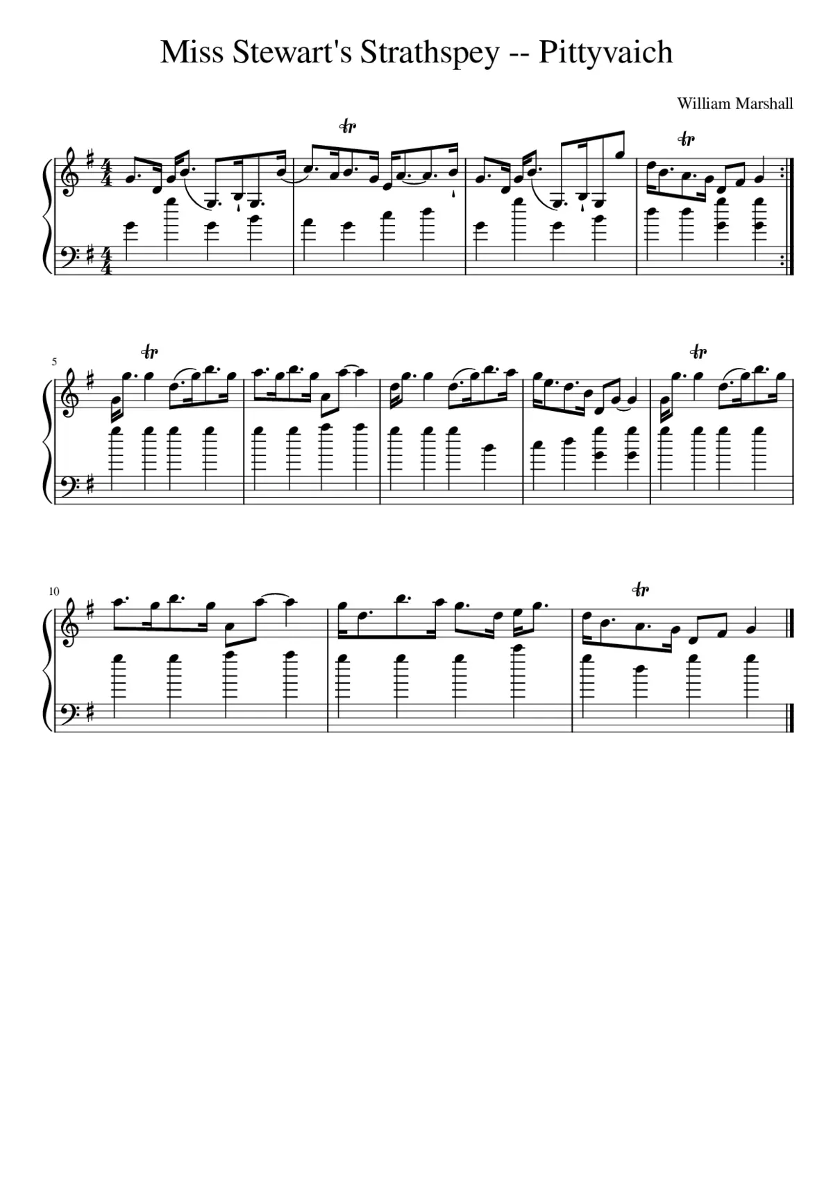 Miss Stewart's Strathspey -- Pittyvaich - Page 1