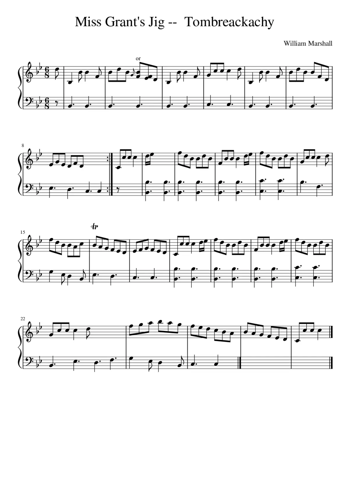 Miss Grant's Jig -- Tombreackachy - Page 1