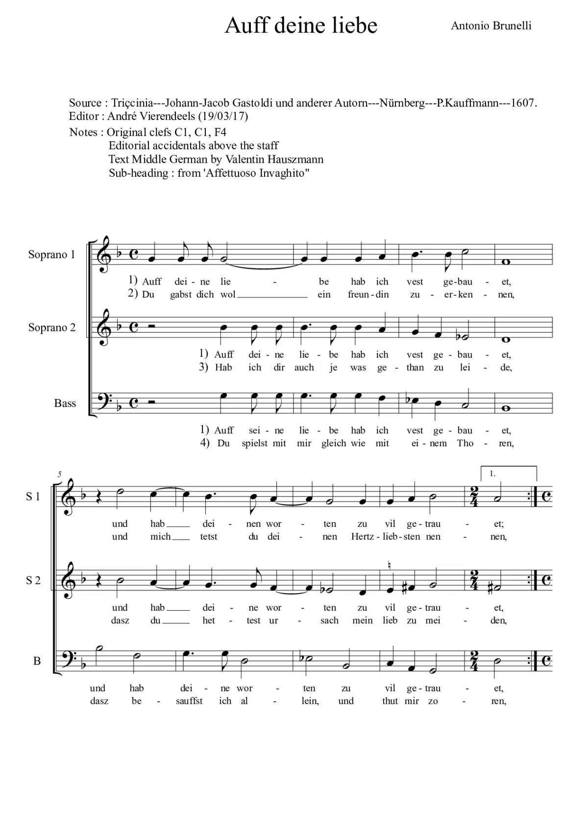 Auff deine Liebe - Page 1