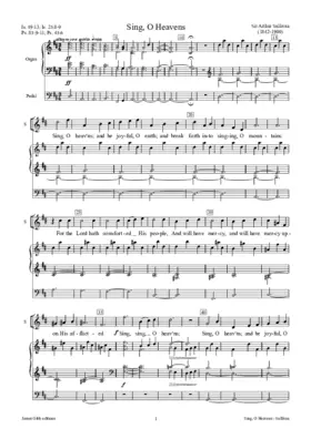 Sing O heavens