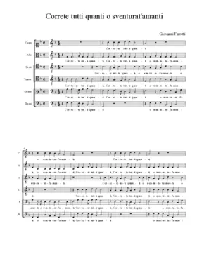 Correte tutti quanti o sventurat'amanti