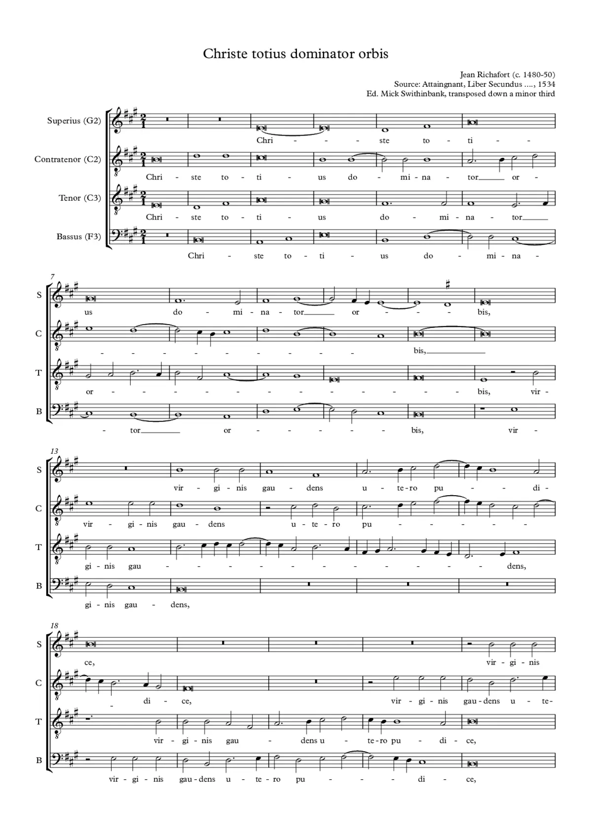 Christe totius dominator orbis - Page 1