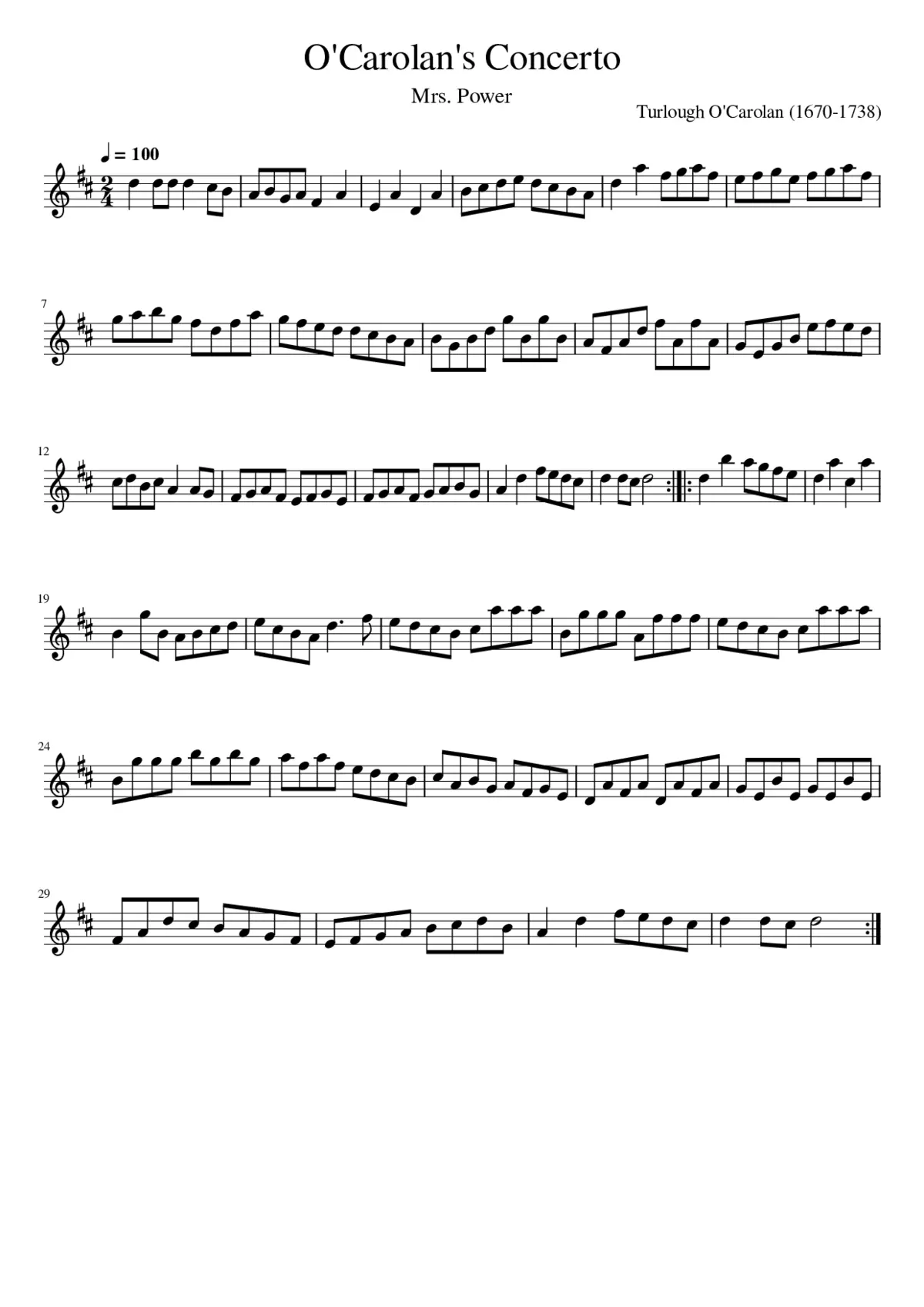 O'Carolan's Concerto - Page 1