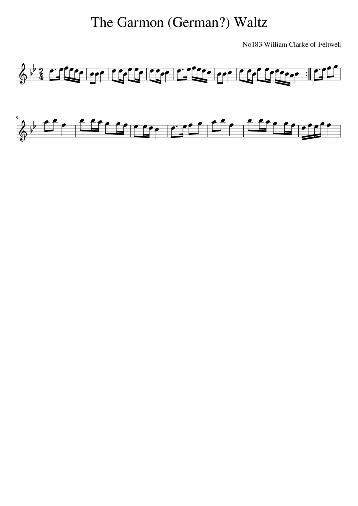 The Garmon (German?) Waltz - Page 1
