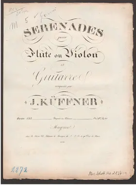 Serenades pour Flûte ou Violon et Guitarre