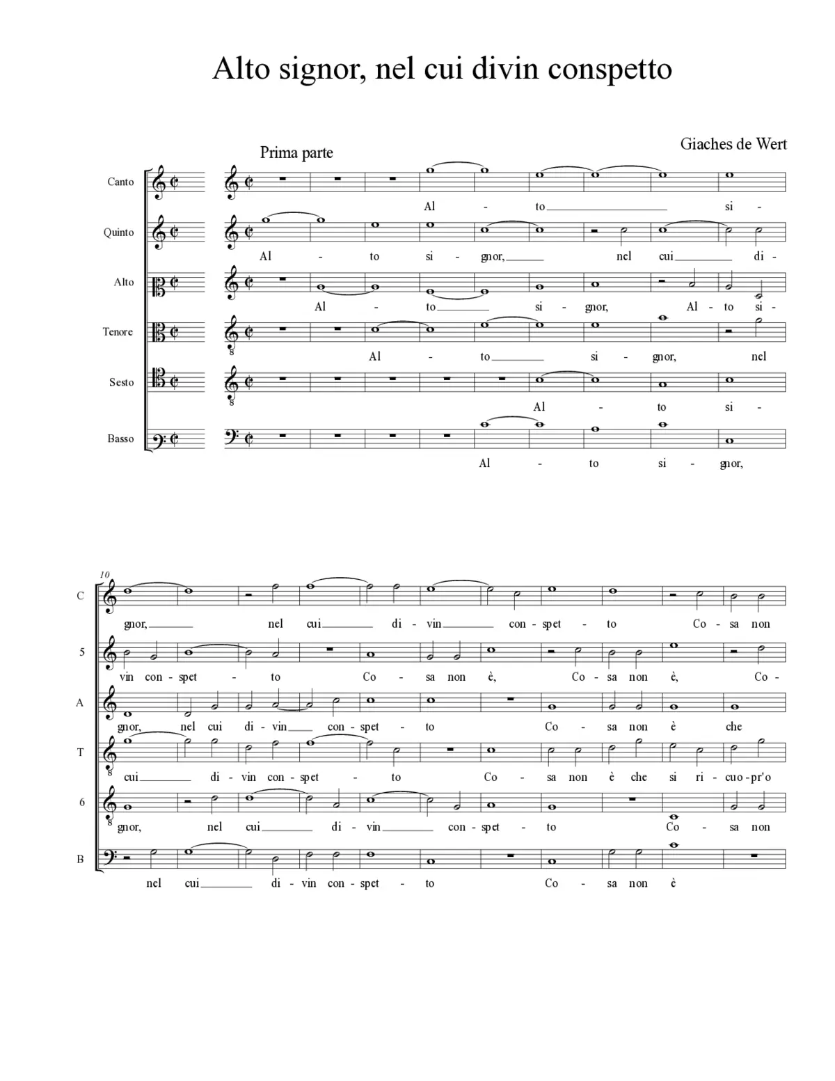 Alto signor, nel cui divin conspetto - Page 1