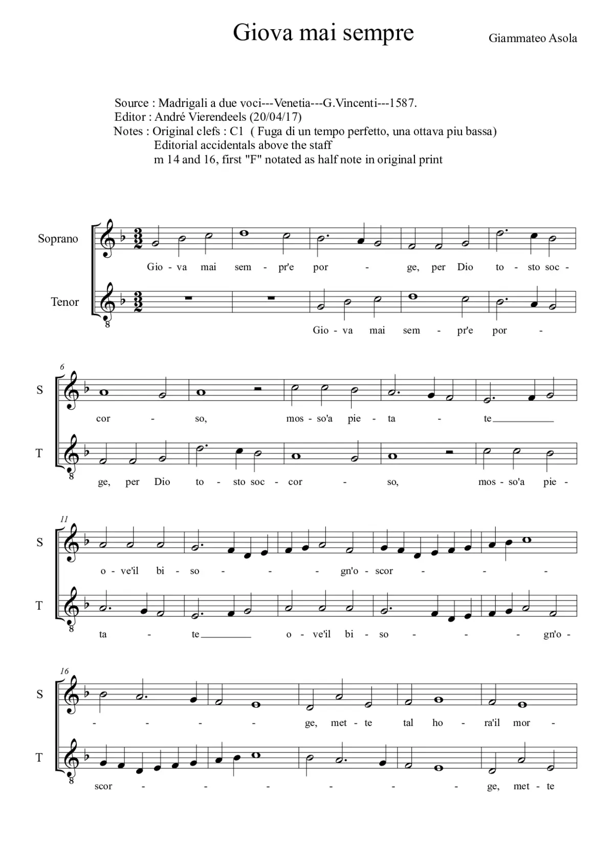 Giova mai sempre - Page 1