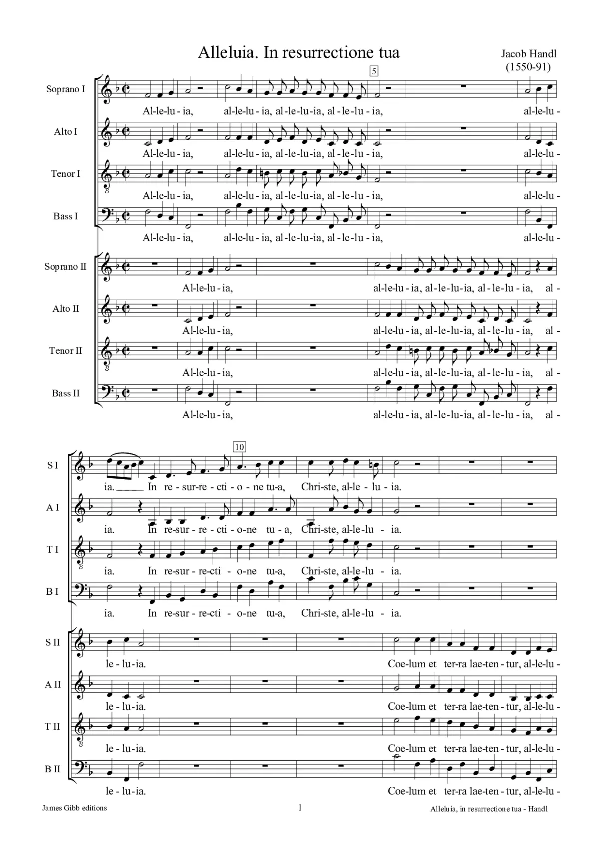 Alleluia, In resurrectione tua Christe - Page 1