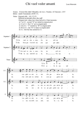 Chi vuol veder amanti