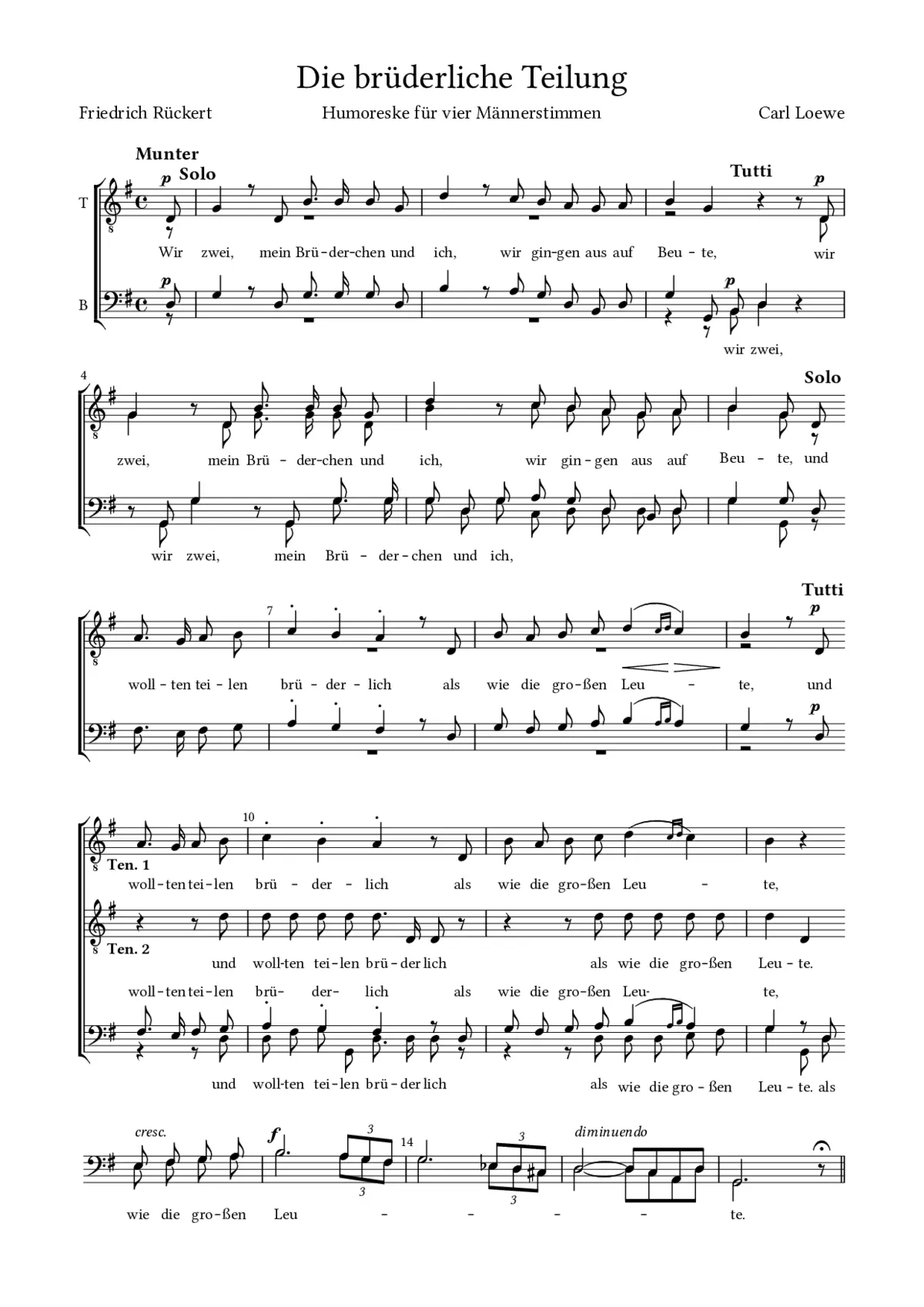 Die brüderliche Teilung - Page 1