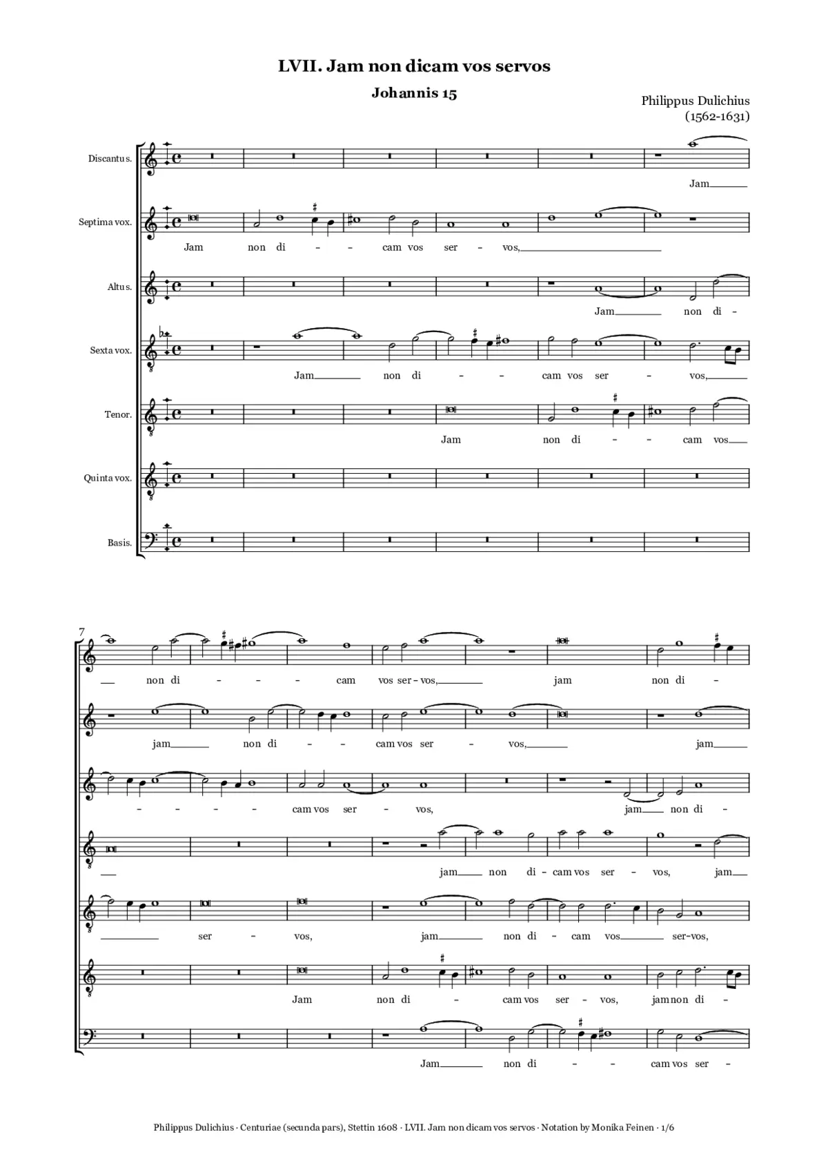 Jam non dicam vos servos - Page 1