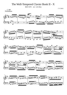 Prelude and Fugue in E minor BWV 879