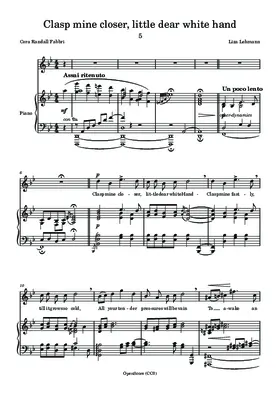 Clasp mine closer, little dear white hand