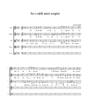 Se i caldi miei sospiri