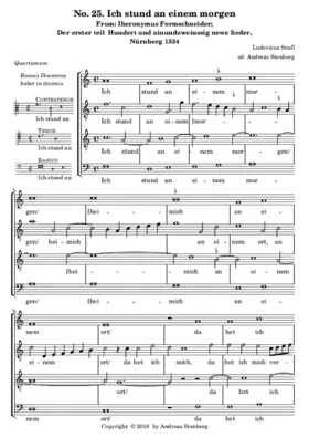 Ich stund an einem Morgen (discantus)