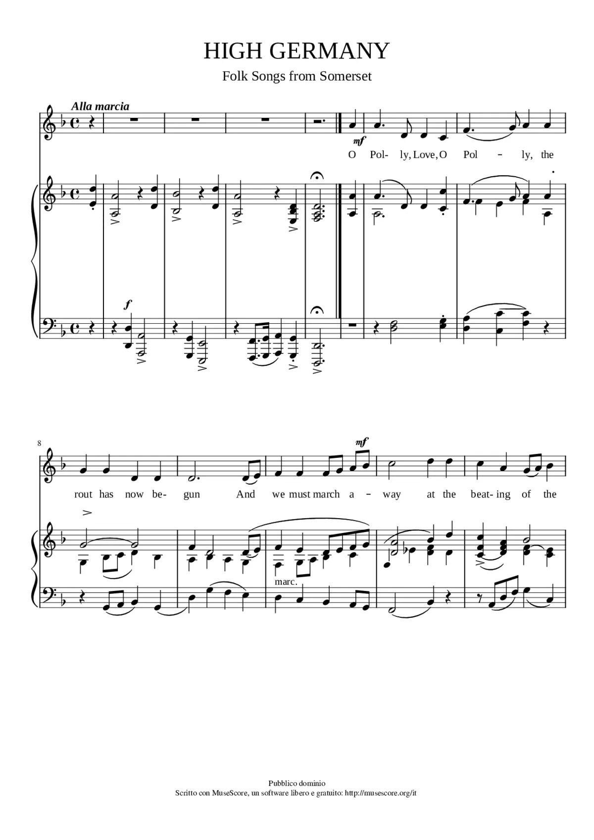 HIGH GERMANY Folk Songs from Somerset - Page 1