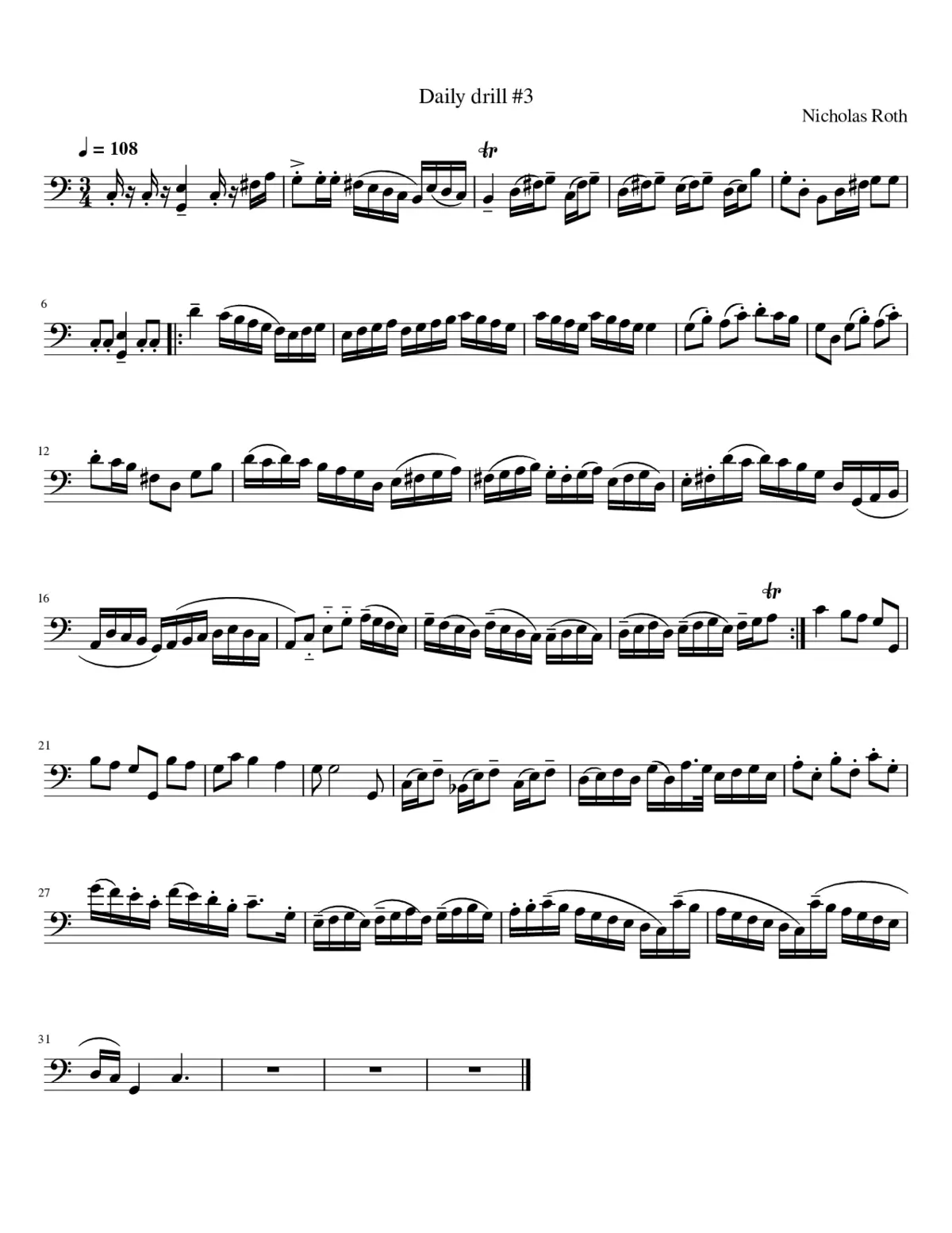 Sunday Cello - Page 1