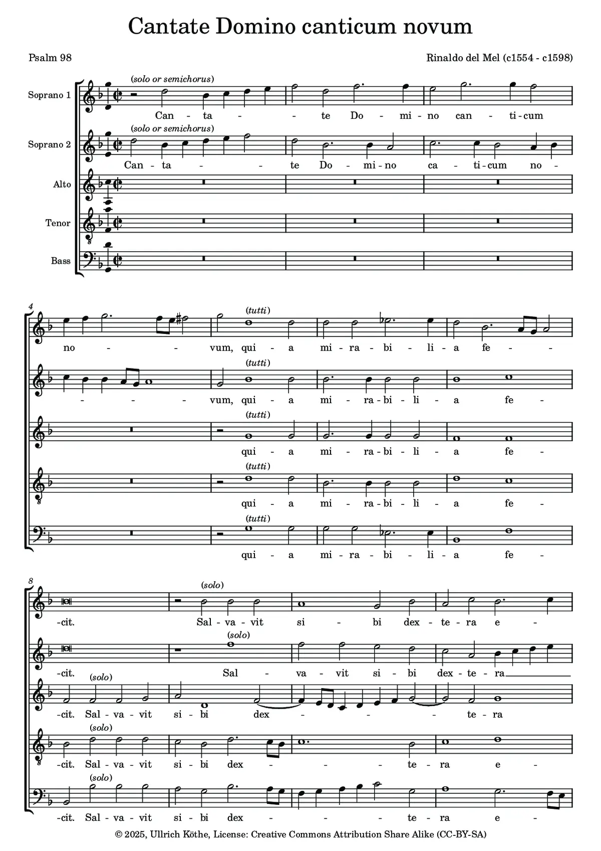 Cantate Domino - Page 1