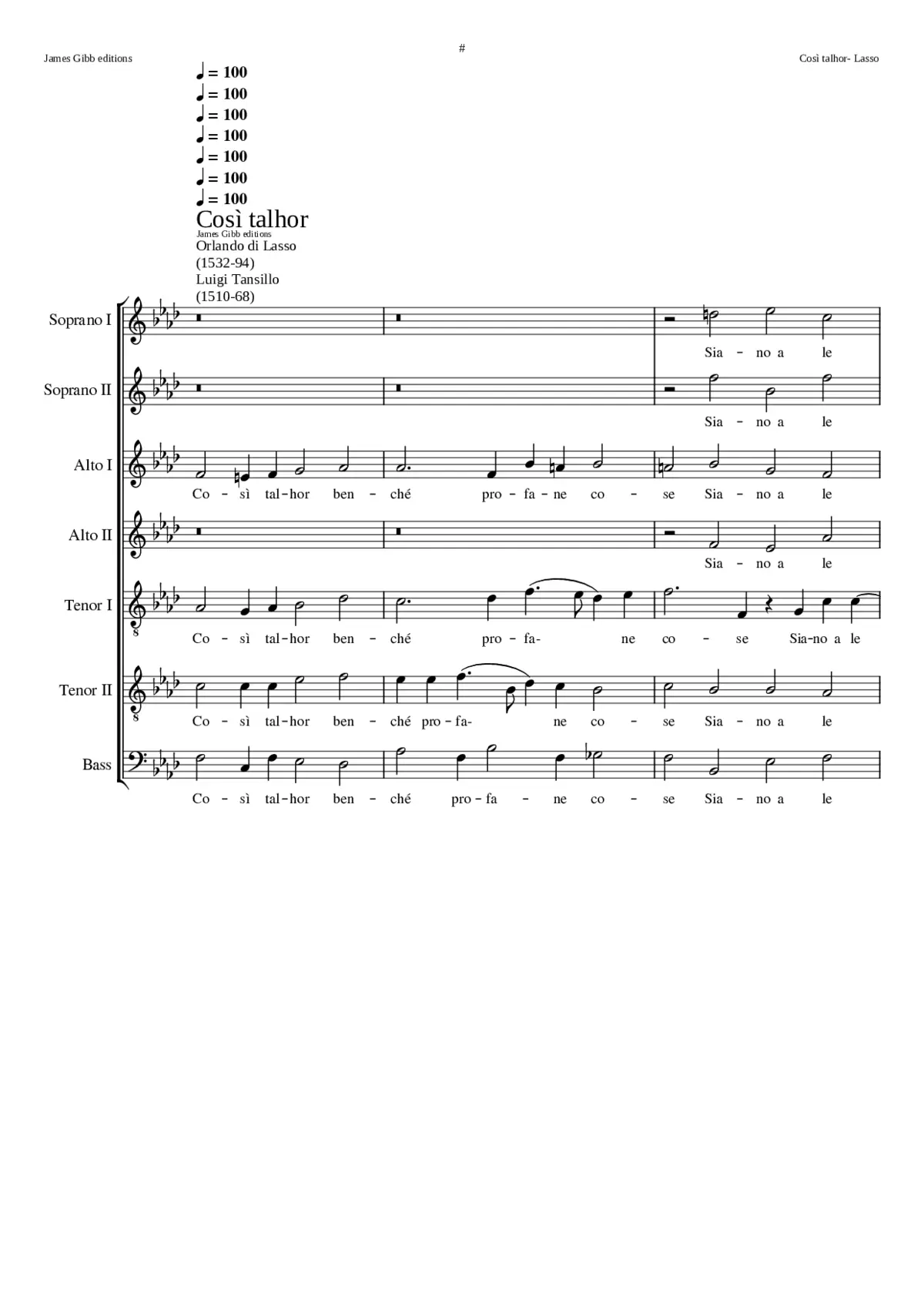 Così talhor - Page 1
