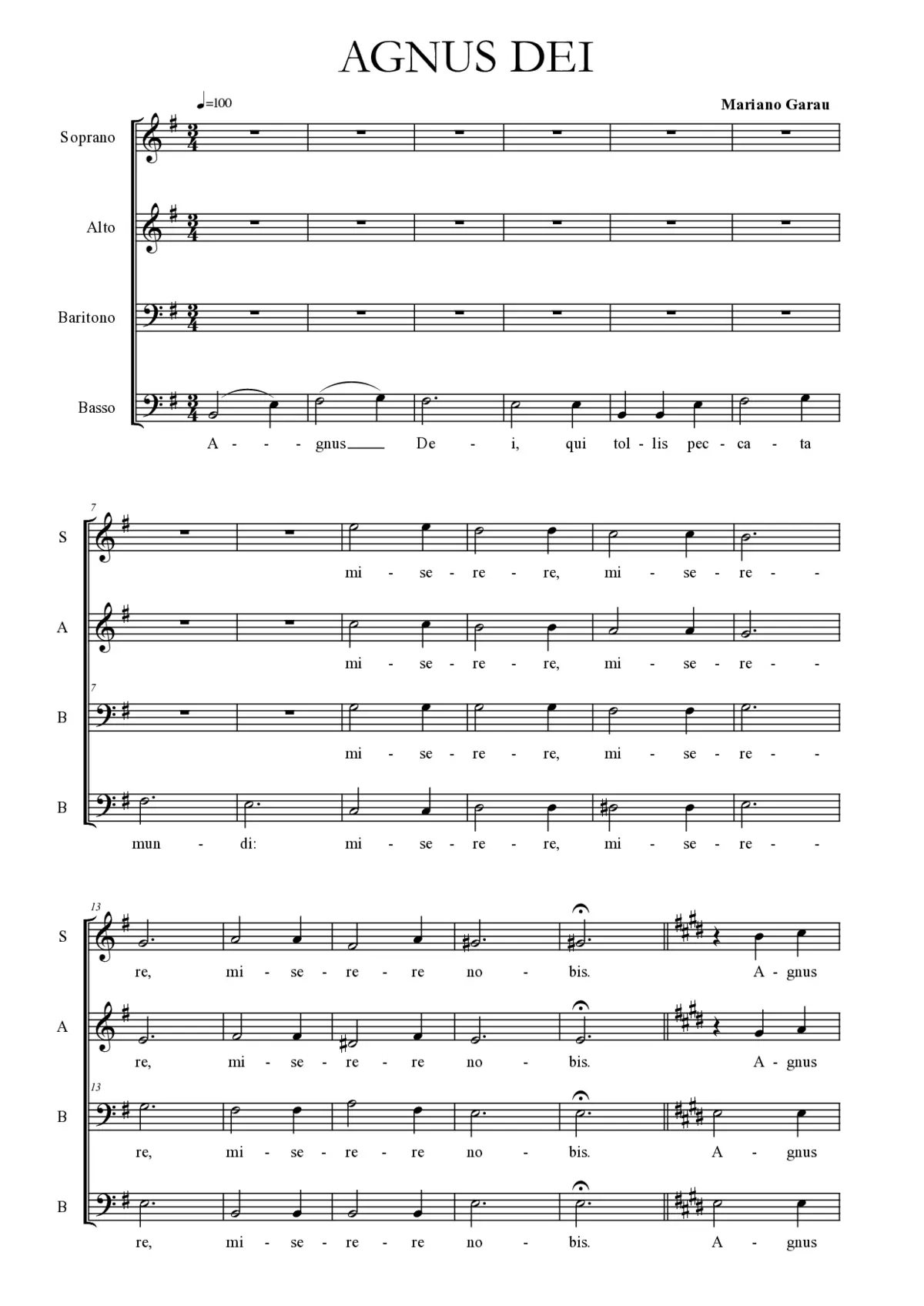 Agnus Dei III - Page 1