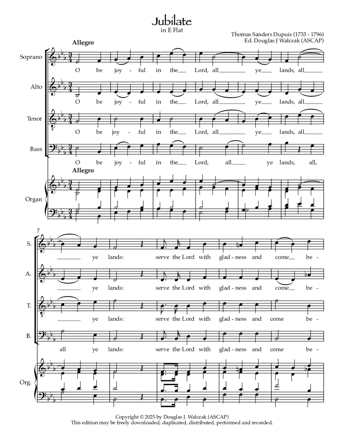 Jubilate Deo in E-Flat - Page 1