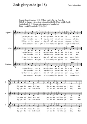 Gods glory ende heerlijckheyt
