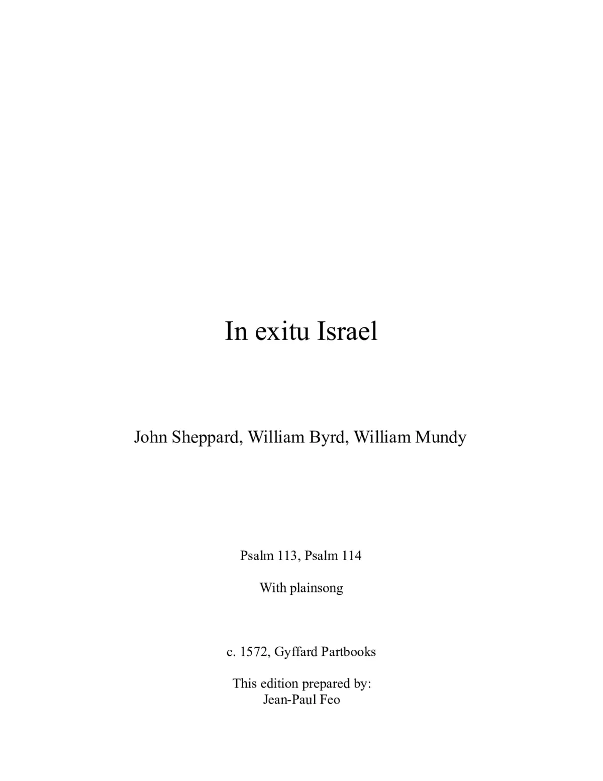In exitu Israel - Page 1