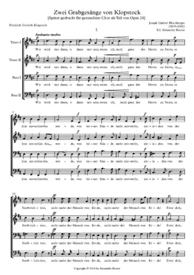 Zwei Grabgesänge von Klopstock