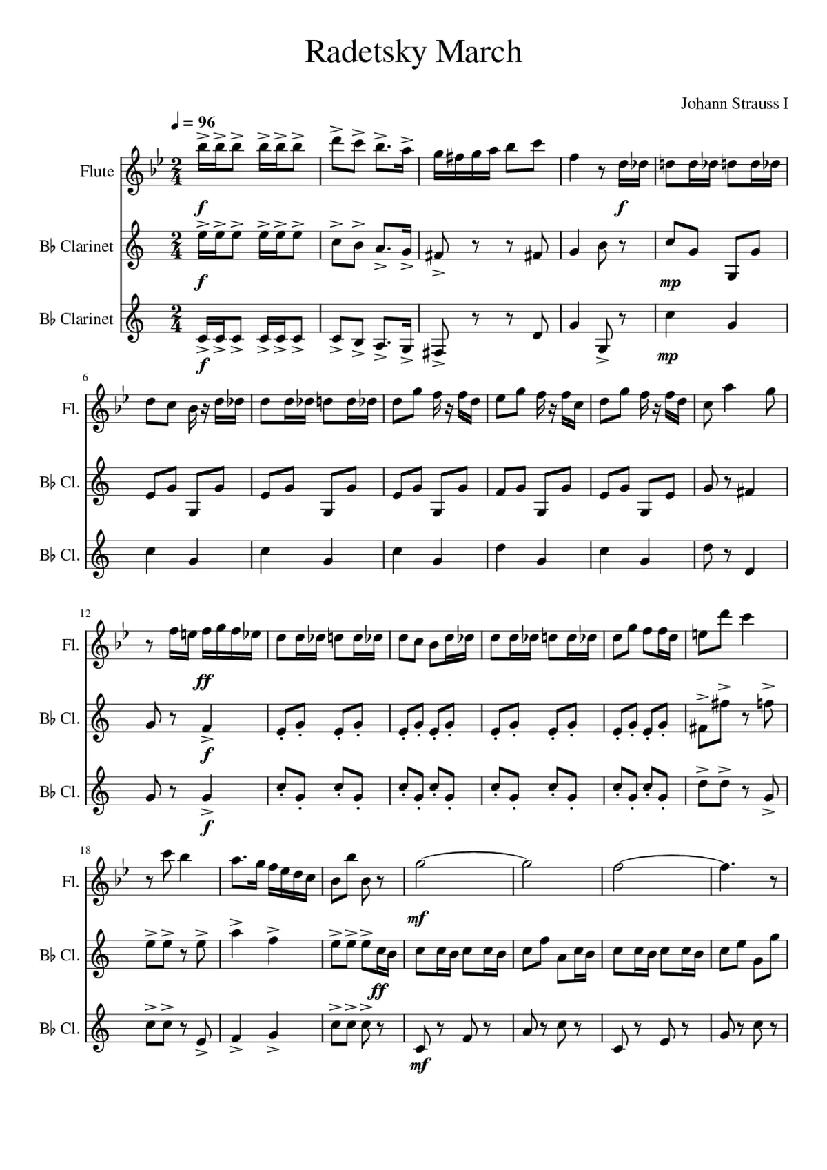 Radetzky-Marsch Op.228 - Page 1