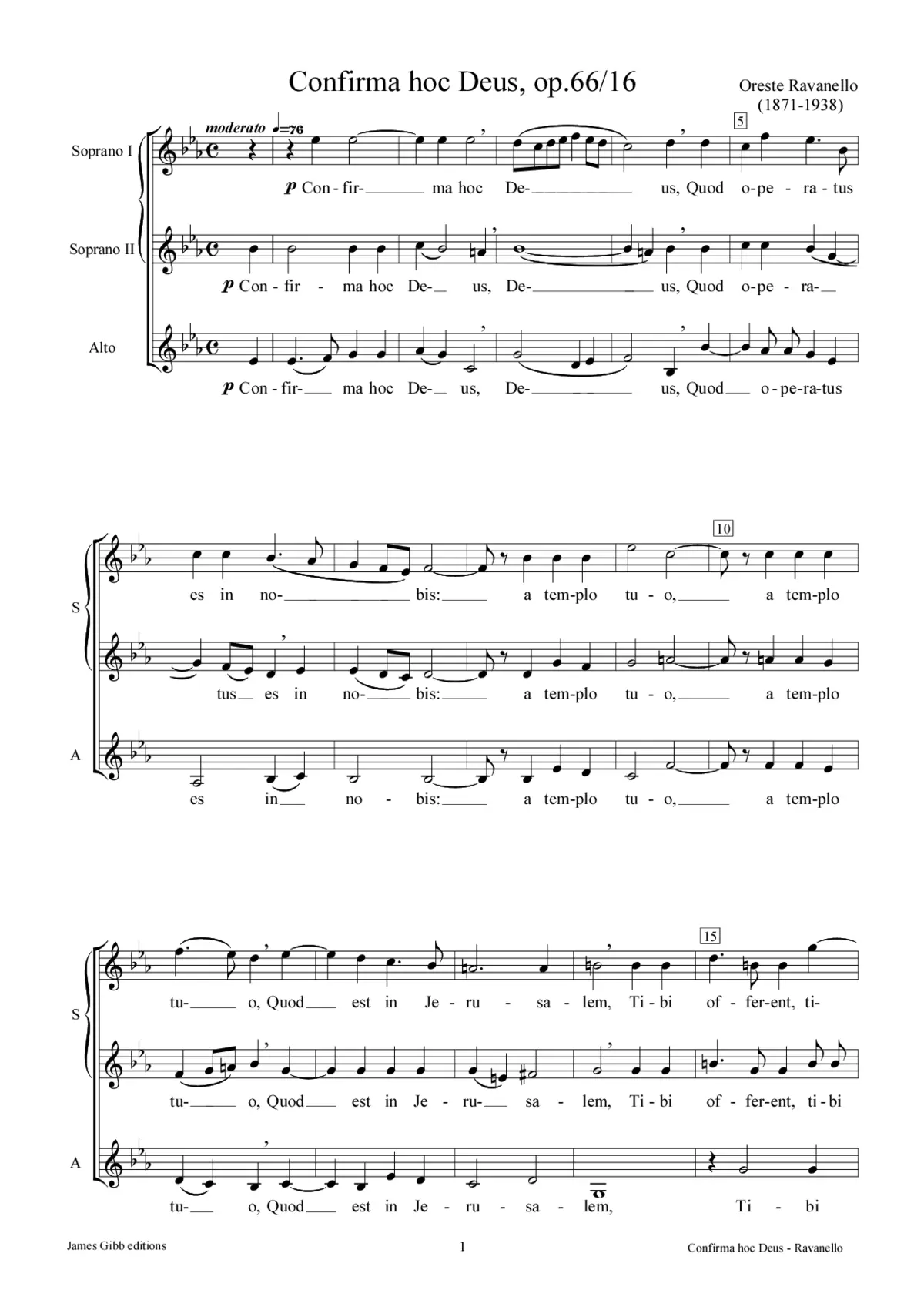 Confirma hoc Deus, op. 66/16 - Page 1