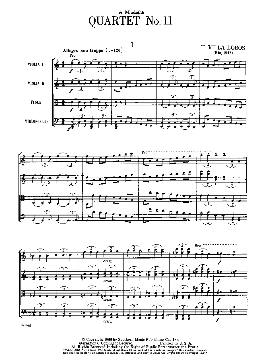 String Quartet No.11 - Page 1