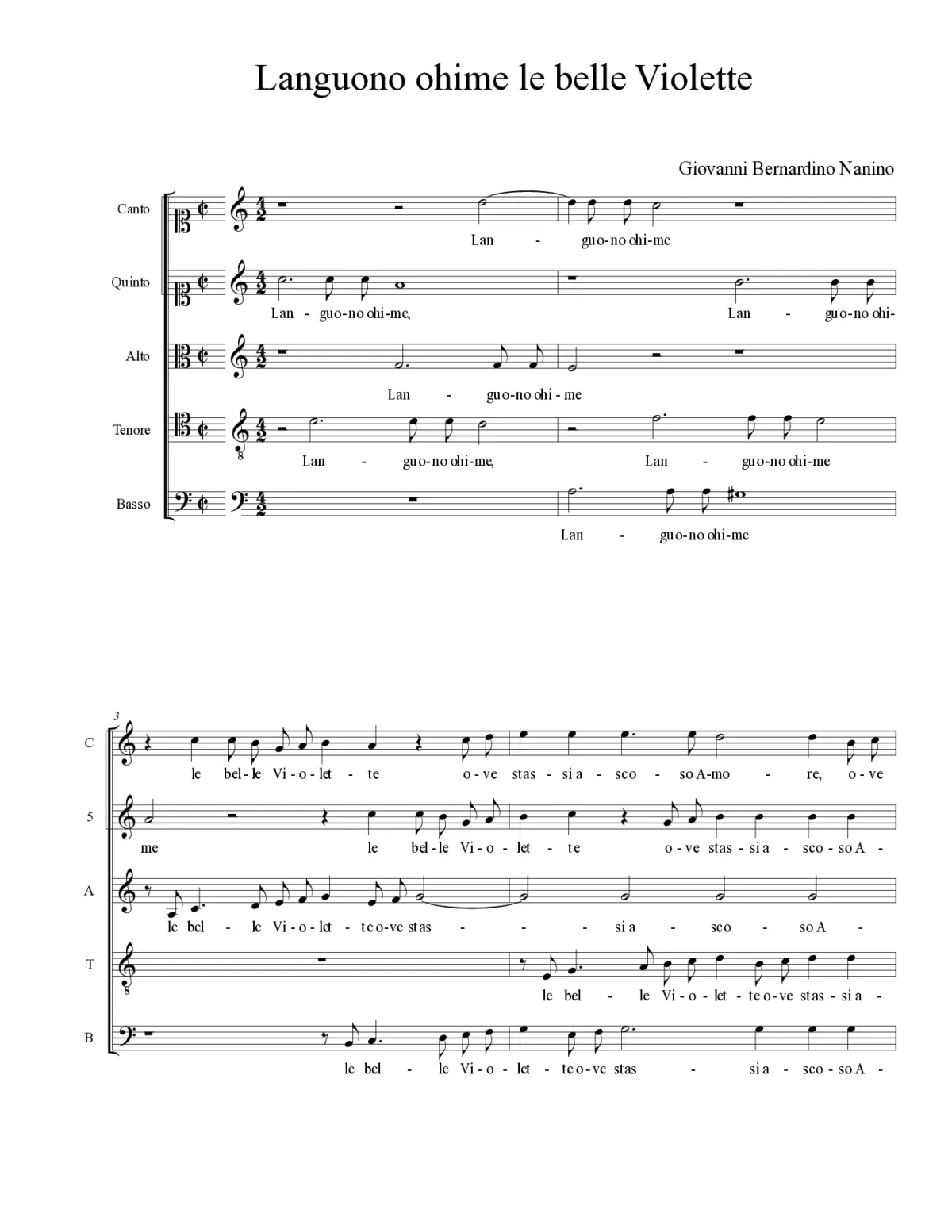 Languono ohime le belle Violette - Page 1