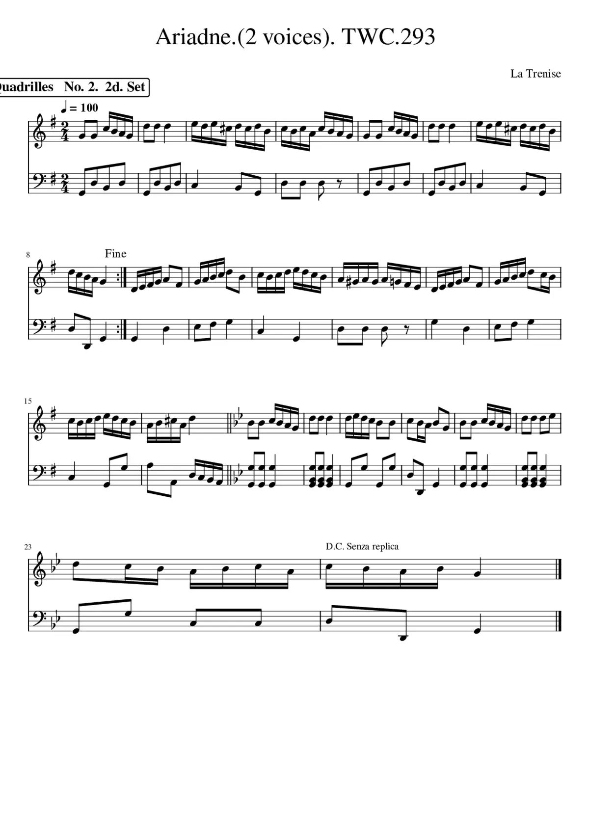 Ariadne.(2 voices). TWC.293 - Page 1