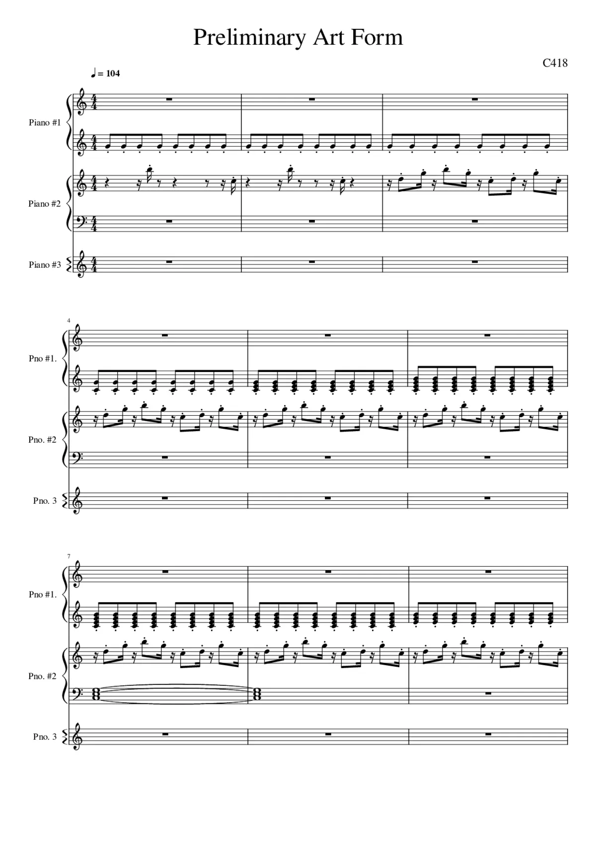 Preliminary Art Form - Page 1