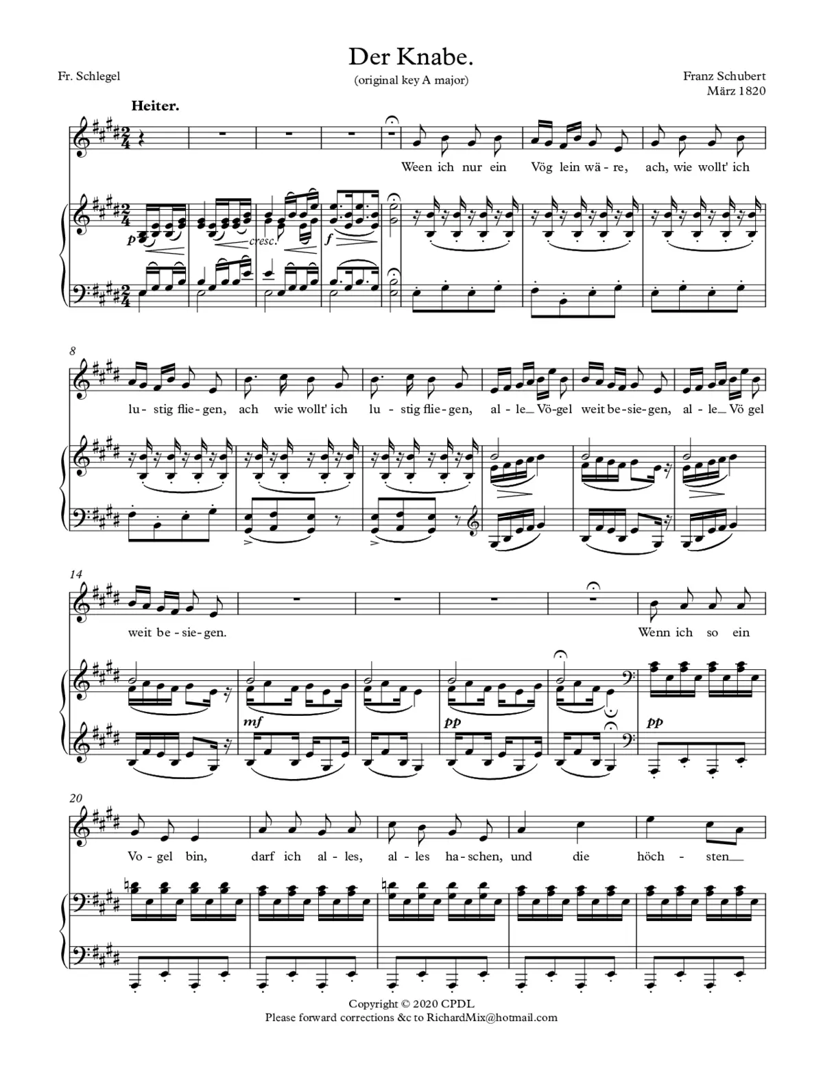 Der Knabe, D 692 - Page 1