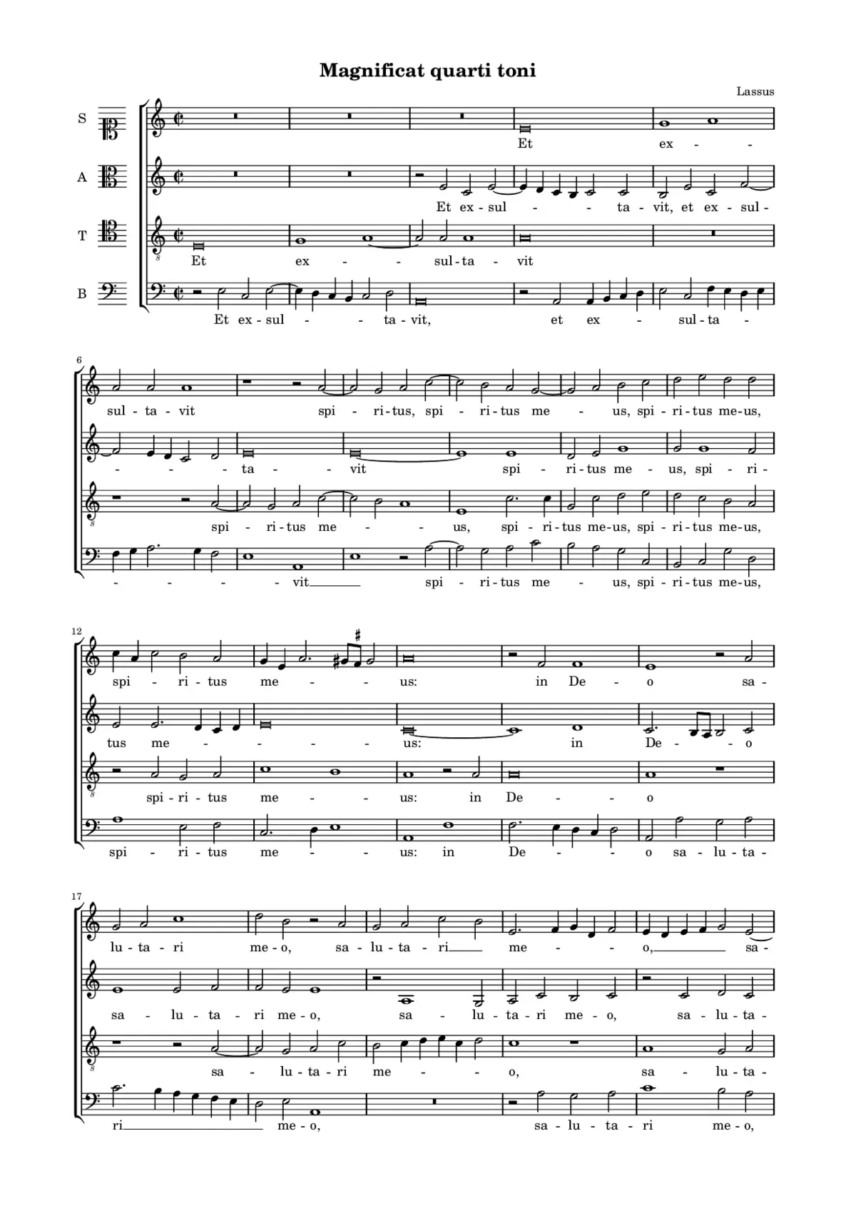 Magnificat quarti toni II - Page 1