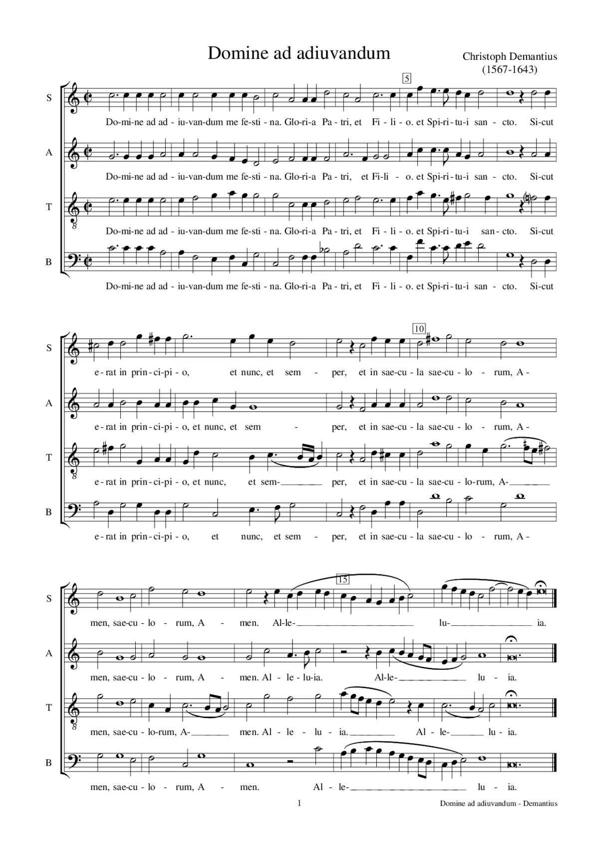 Domine ad adiuvandum - Page 1