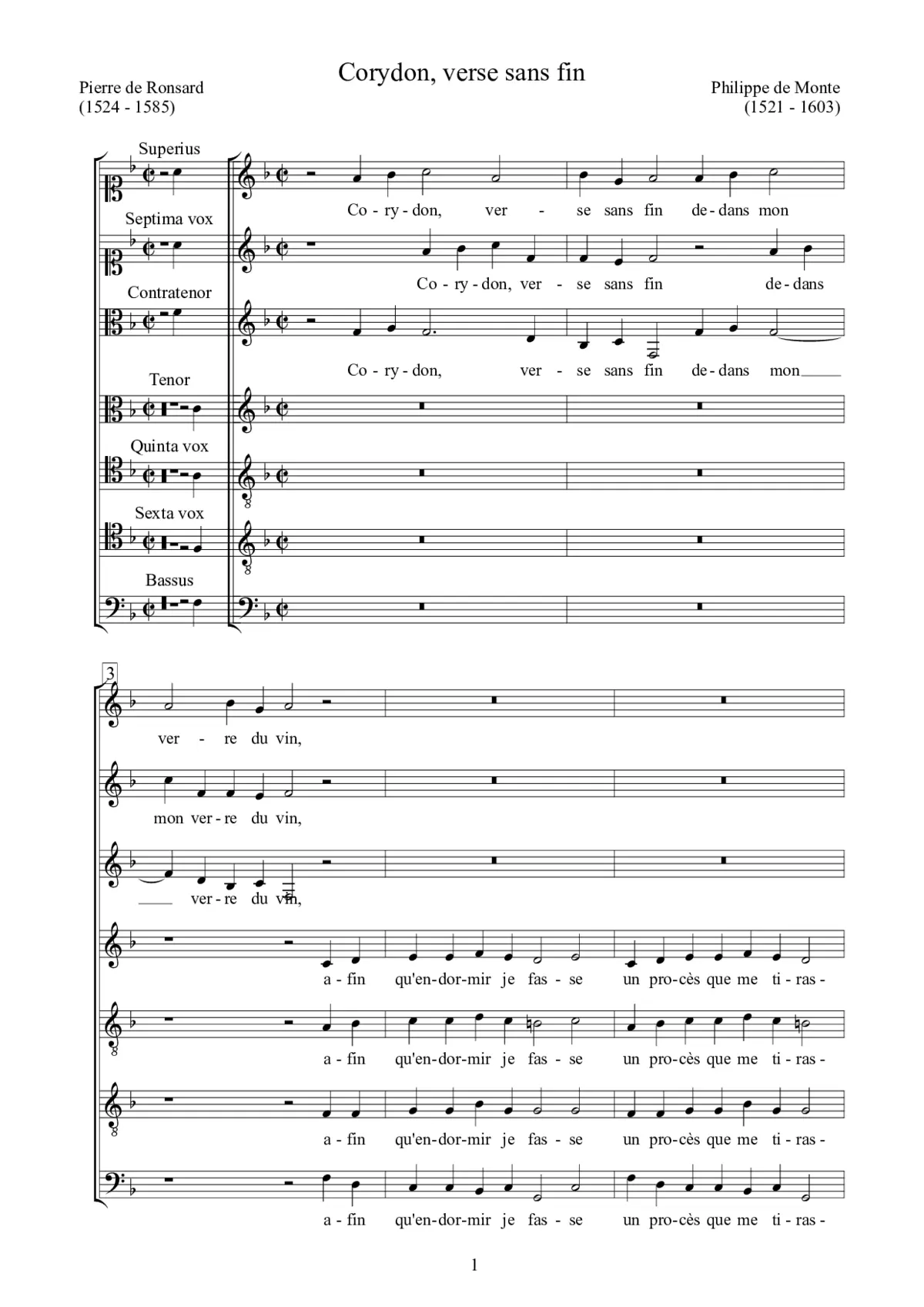 Corydon, verse sans fin - Page 1