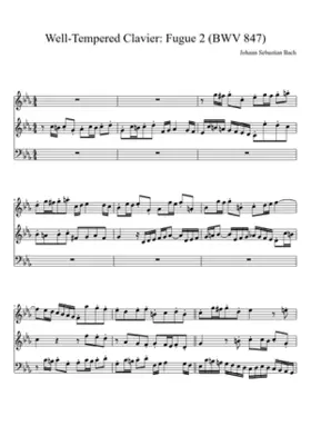 Prelude and Fugue in C minor BWV 847