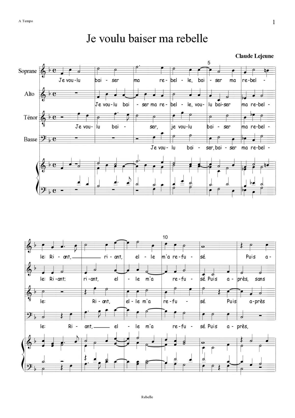 Je voulu baiser ma rebelle - Page 1