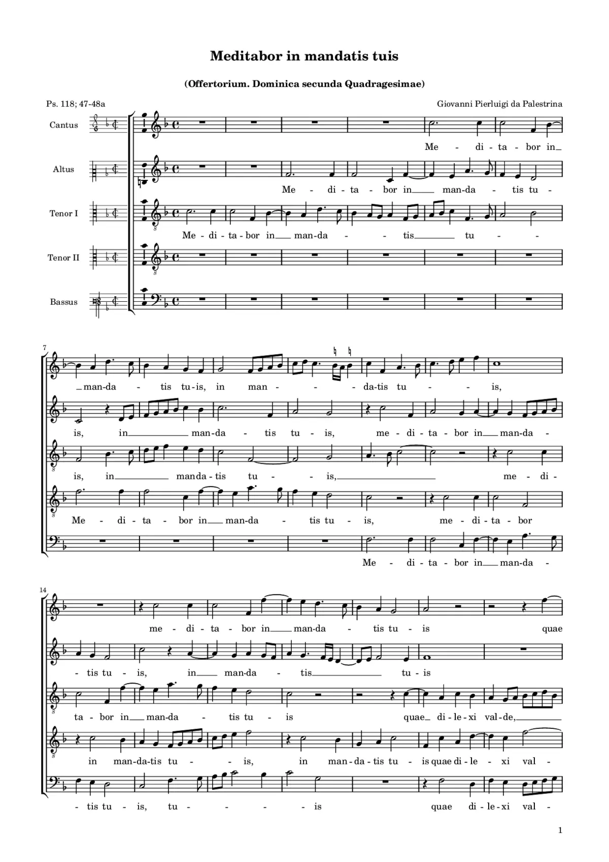 Meditabor in mandatis - Page 1